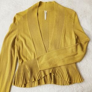 Anthropologie Chartreuse Cardigan size Small